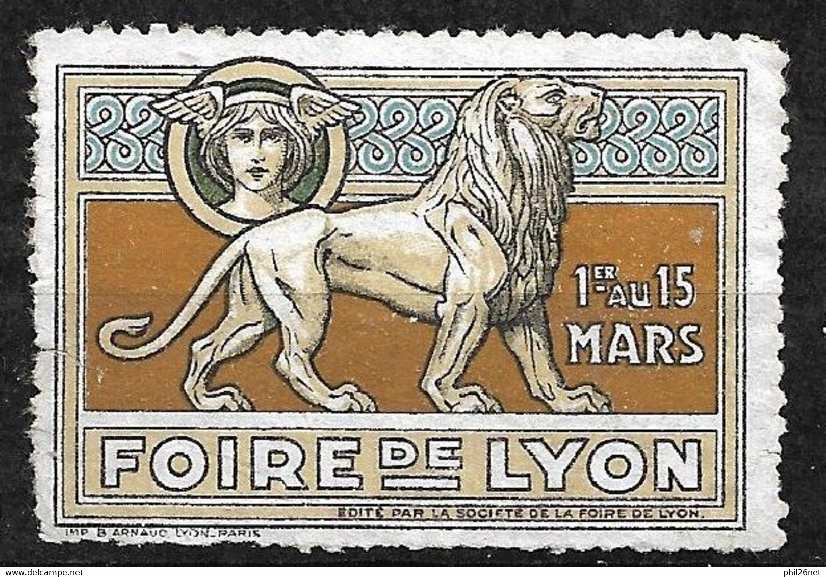 France  Vignette " Foire De Lyon 1er Au  15 Mars 1917    "     Neuf     - Turismo (Vignette)