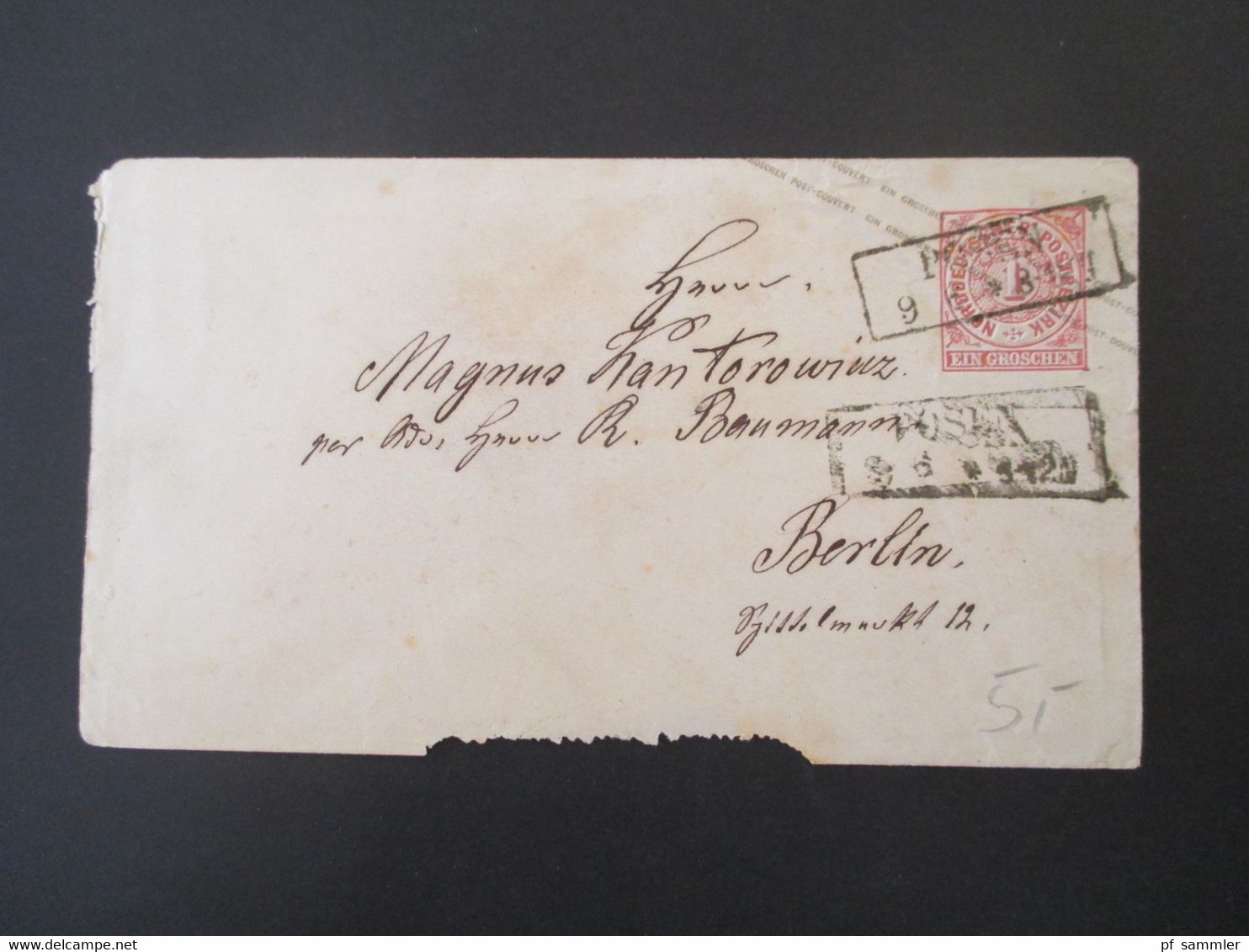 NDP 1868 / 71 21 Belege / GA Umschläge + 1 VS einige Ostpreussen Stempel Posen teilweise signatur Flemming