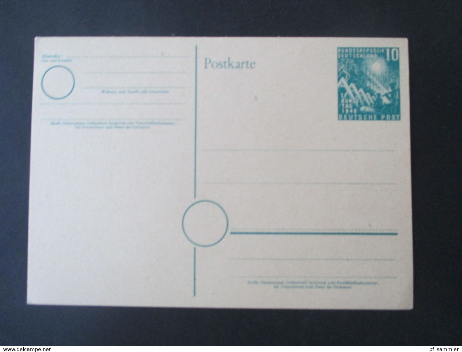 BRD 1949 Richtfest / Wiederaufbau Ganzsachen / Sonderwertstempel PSo1 Und PSo2 Ungebraucht - Postales - Nuevos