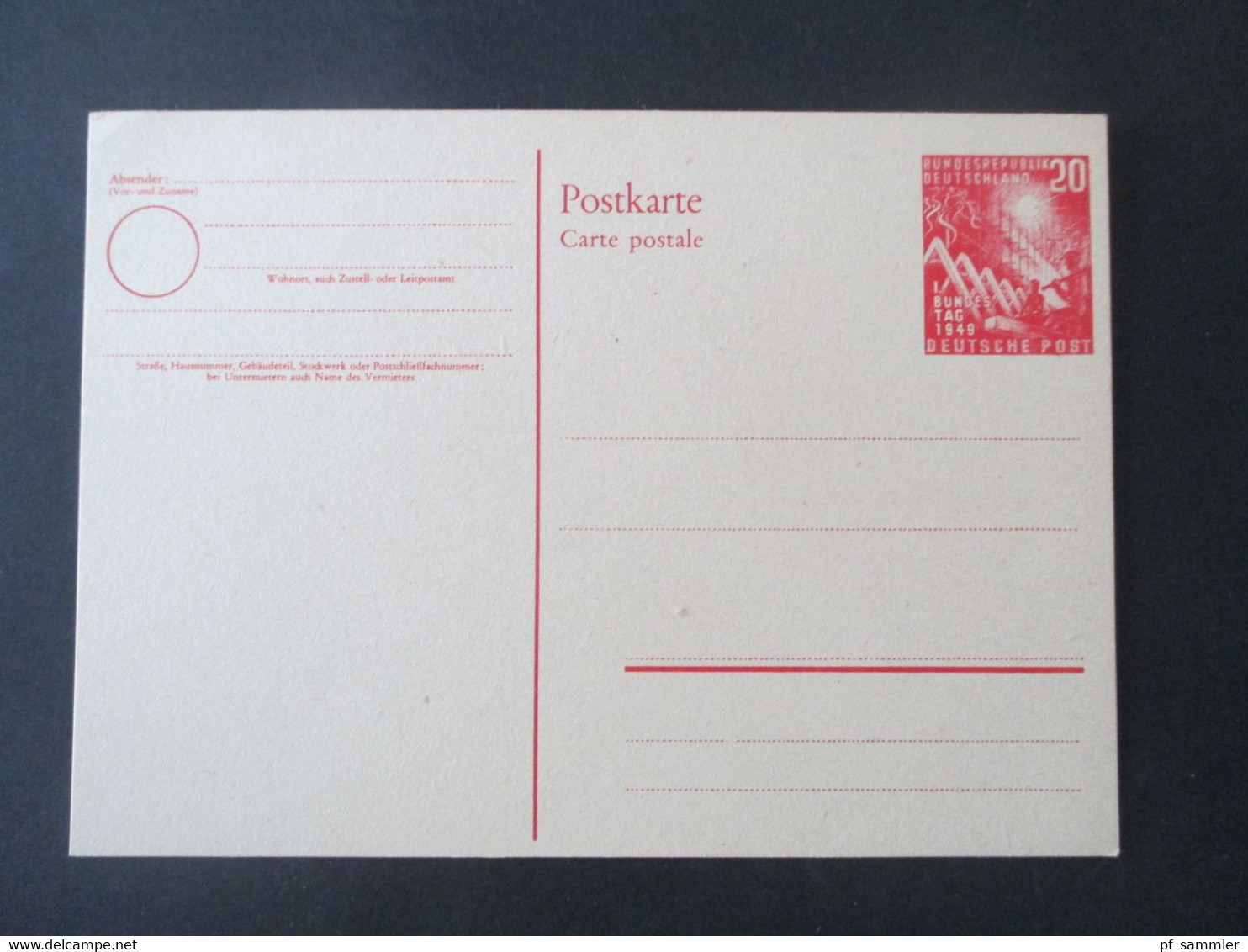 BRD 1949 Richtfest / Wiederaufbau Ganzsachen / Sonderwertstempel PSo1 Und PSo2 Ungebraucht - Postales - Nuevos