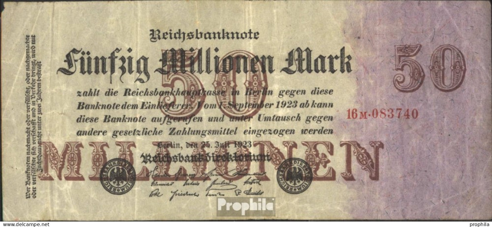 Deutsches Reich Rosenbg: 97b, Privatfirmendruck Gebraucht (III) 1923 50 Millionen Mark - 50 Mio. Mark