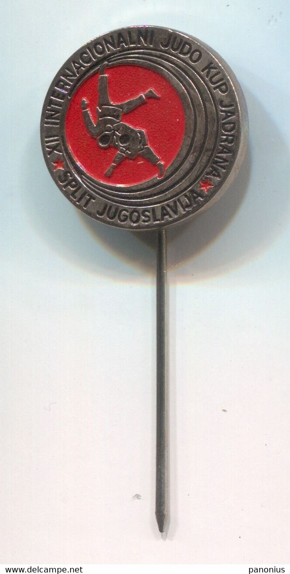 International Judo Cup Jadrana - Split Yugoslavia, Vintage Pin, Badge, Abzeichen - Judo