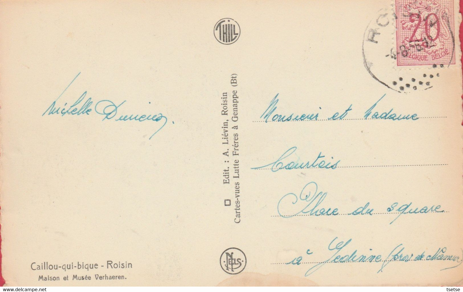 Roisin - Caillou-qui-bique - Maison De Musée Verhaeren -1958 ( Voir Verso ) - Honnelles