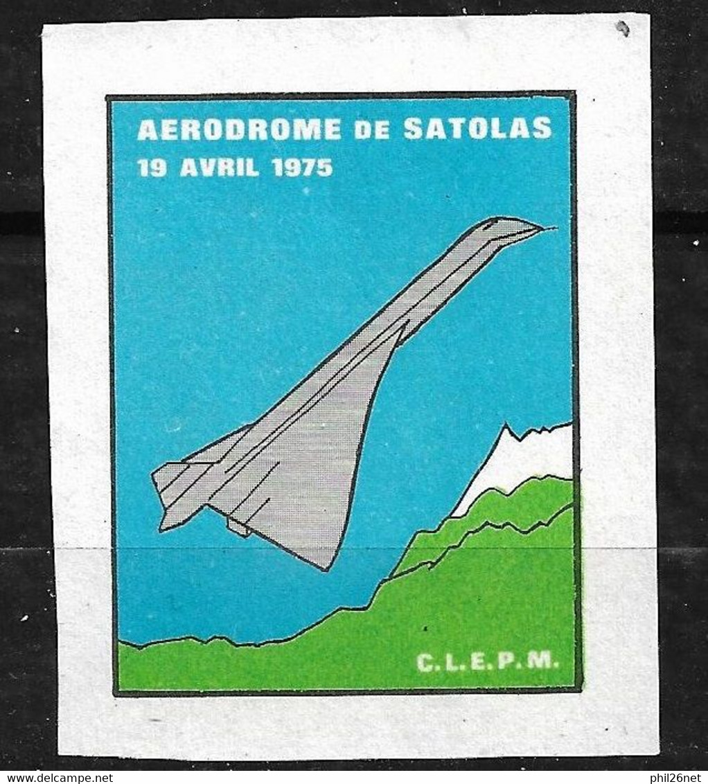 Concorde Vignette Satolas Le  19/04/1975  Emis Neuf (*)  TB  - Aviación