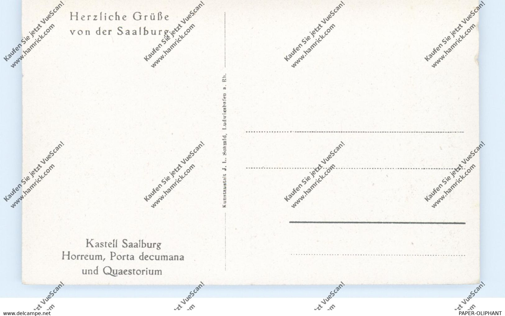 6380 BAD HOMBURG, Saalburg, Horreum, Porta Decumana, Quastorium - Saalburg