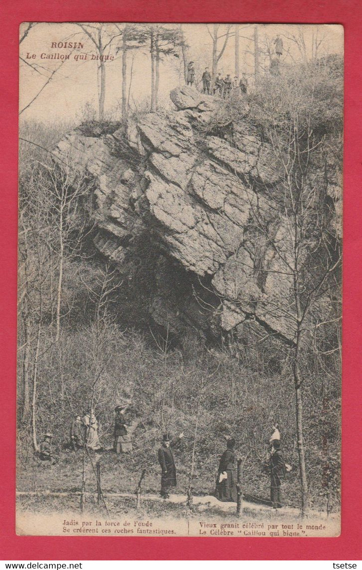 Roisin - Le Caillou Qui Bique ... Vieux Granit Célébré Par Tout Le Monde - 1911 ( Voir Verso , Cachet Spécial, Griffe  ) - Honnelles