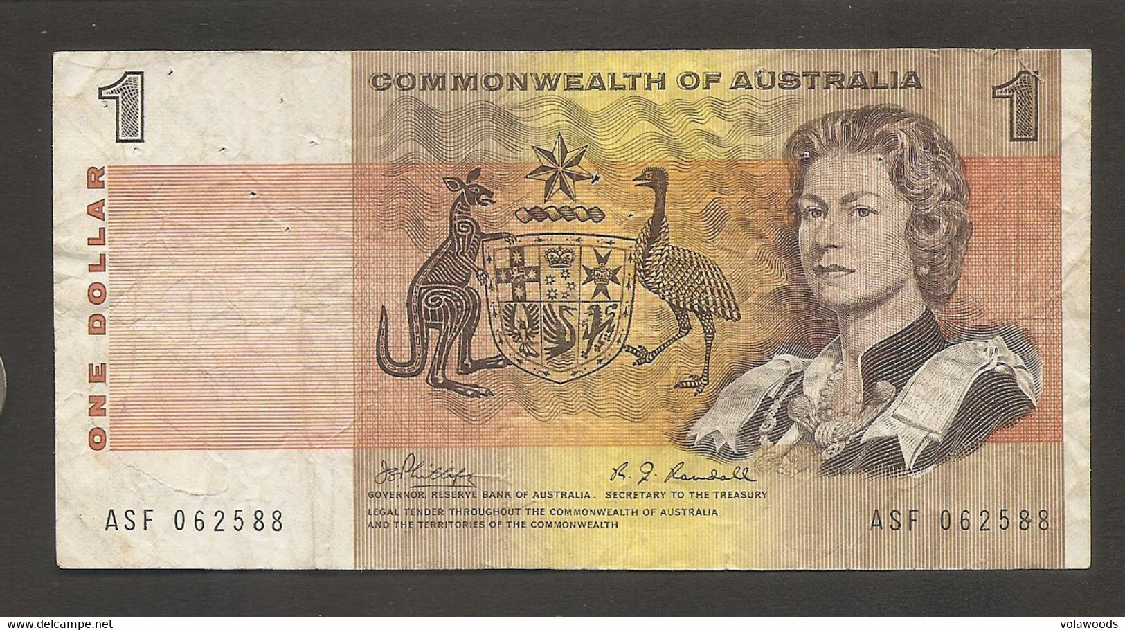 Australia - Banconota Circolata Da 1 Dollaro P-37c - 1969 #19 - 1966-72 Reserve Bank Of Australia