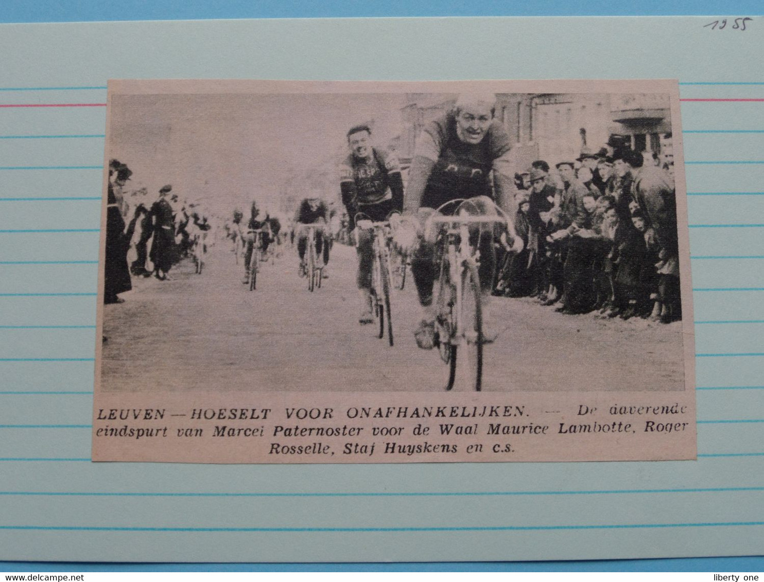 LEUVEN - HOESELT Voor ONAFHANKELIJKEN ( Marcel Paternoster / Lambotte ) 1955 ( Zie Foto Voor Detail ) KRANTENARTIKEL ! - Cyclisme