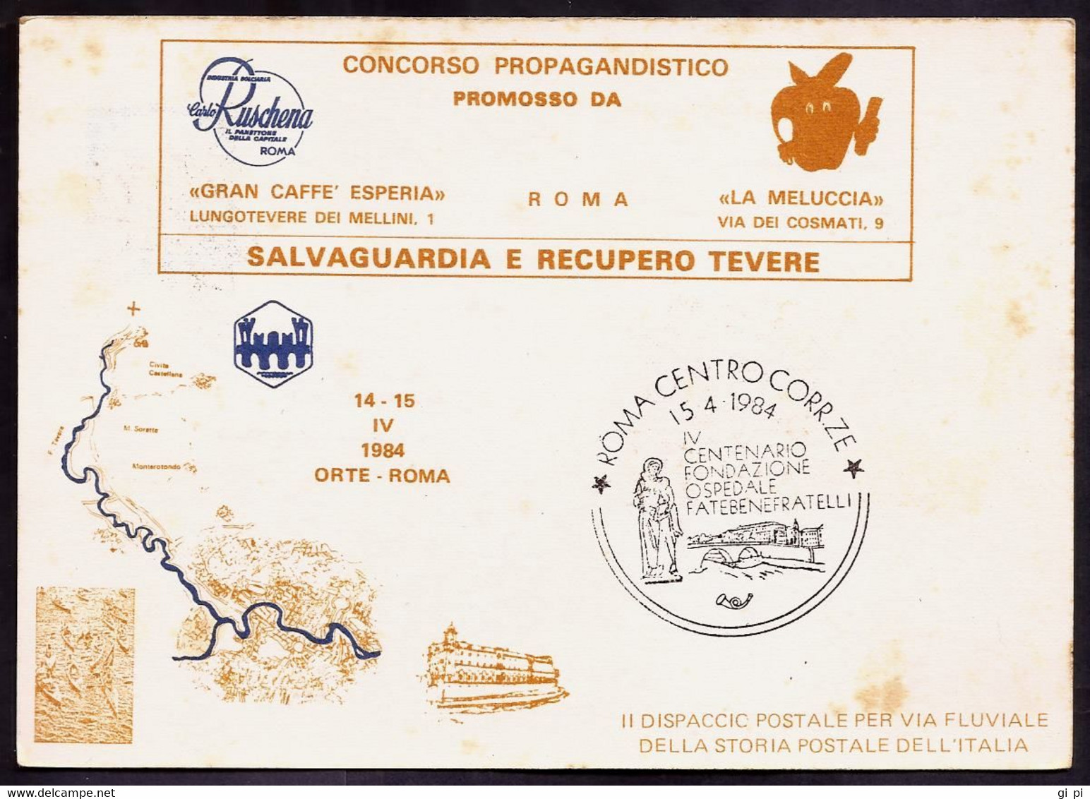 F5713  - DISPACCIO STRAORDINARIO FLUVIALE - Stamped Stationery