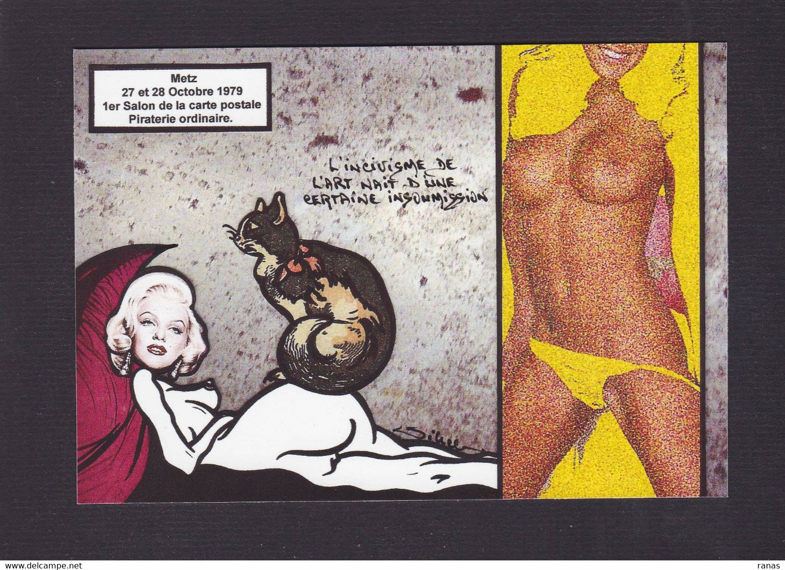 CPM Salon Cartes Postales Tirage Limité 30 Ex Numérotés Signés JIHEL Femme Nue érotisme Pin Up Metz - Sammlerbörsen & Sammlerausstellungen