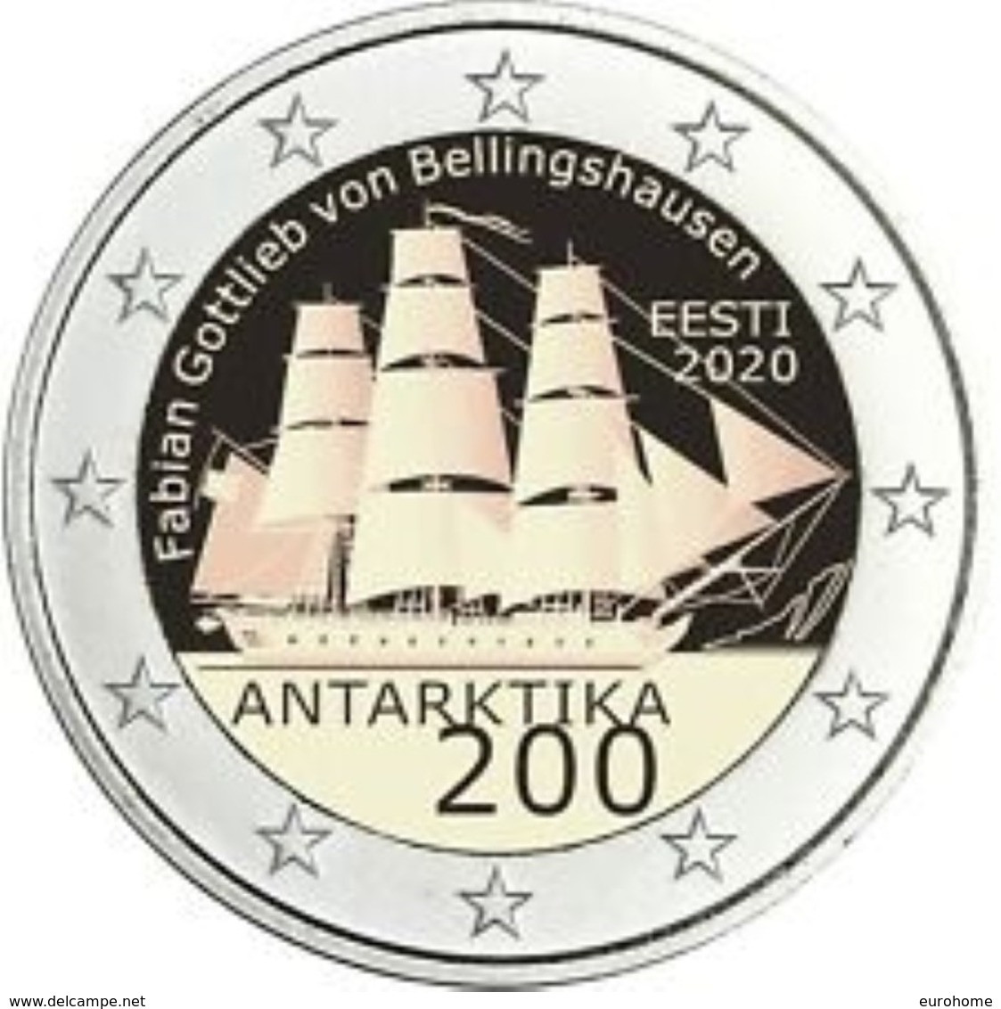 Estland  2020     2 Euro Commemo  Antarctica     UNC Uit De Rol  UNC Du Rouleaux  !! - Estland