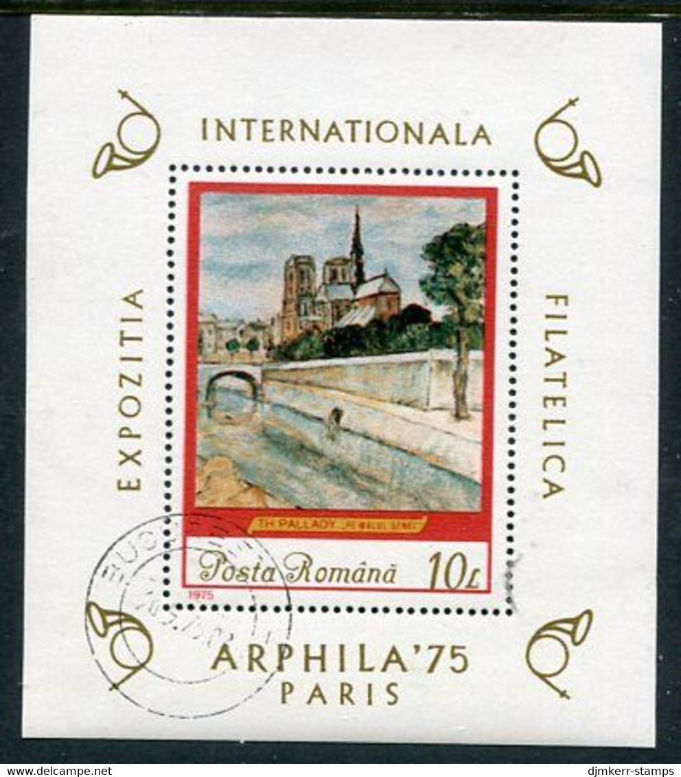 ROMANIA 1975 ARPHILA '75 Exhibition  Block Used.  Michel Block 120 - Used Stamps