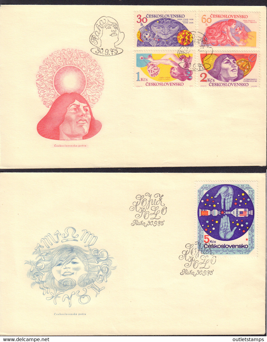 Ref. 444590 * NEW *  - CZECHOSLOVAKIA . 1975. 	INTERNATIONAL SPACE COOPERATION	. COOPERACION ESPACIAL INTERNACIONAL - Unused Stamps