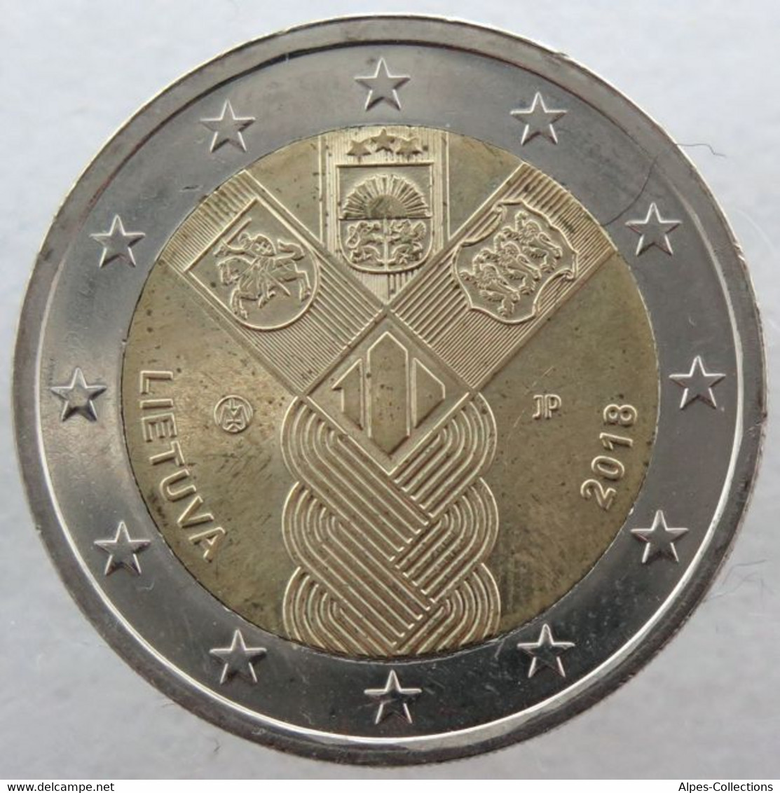 LI20018.1 - LITUANIE - 2 Euros Commémo. 100e Anniversaire Des Etats Baltes - 2018 - Lituanie