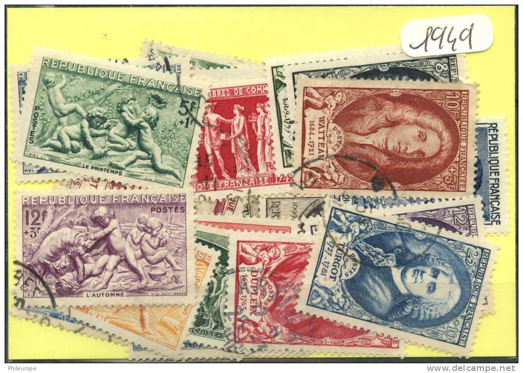 France  Années Completes (o) 1949 (42 Timbres) - 1940-1949