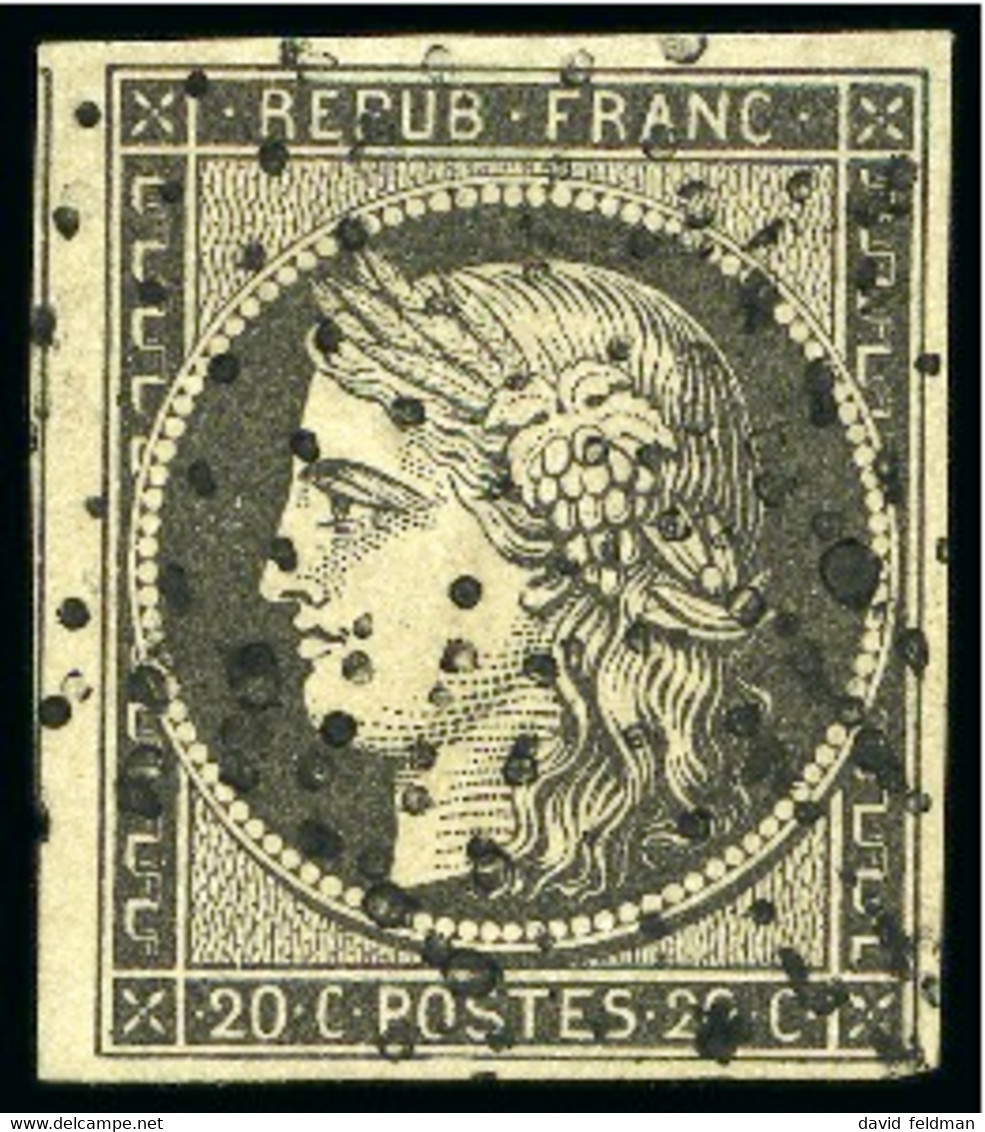 1849, Cérès 20c Noir En 6 Exemplaires Sélectionnés - 1849-1850 Cérès