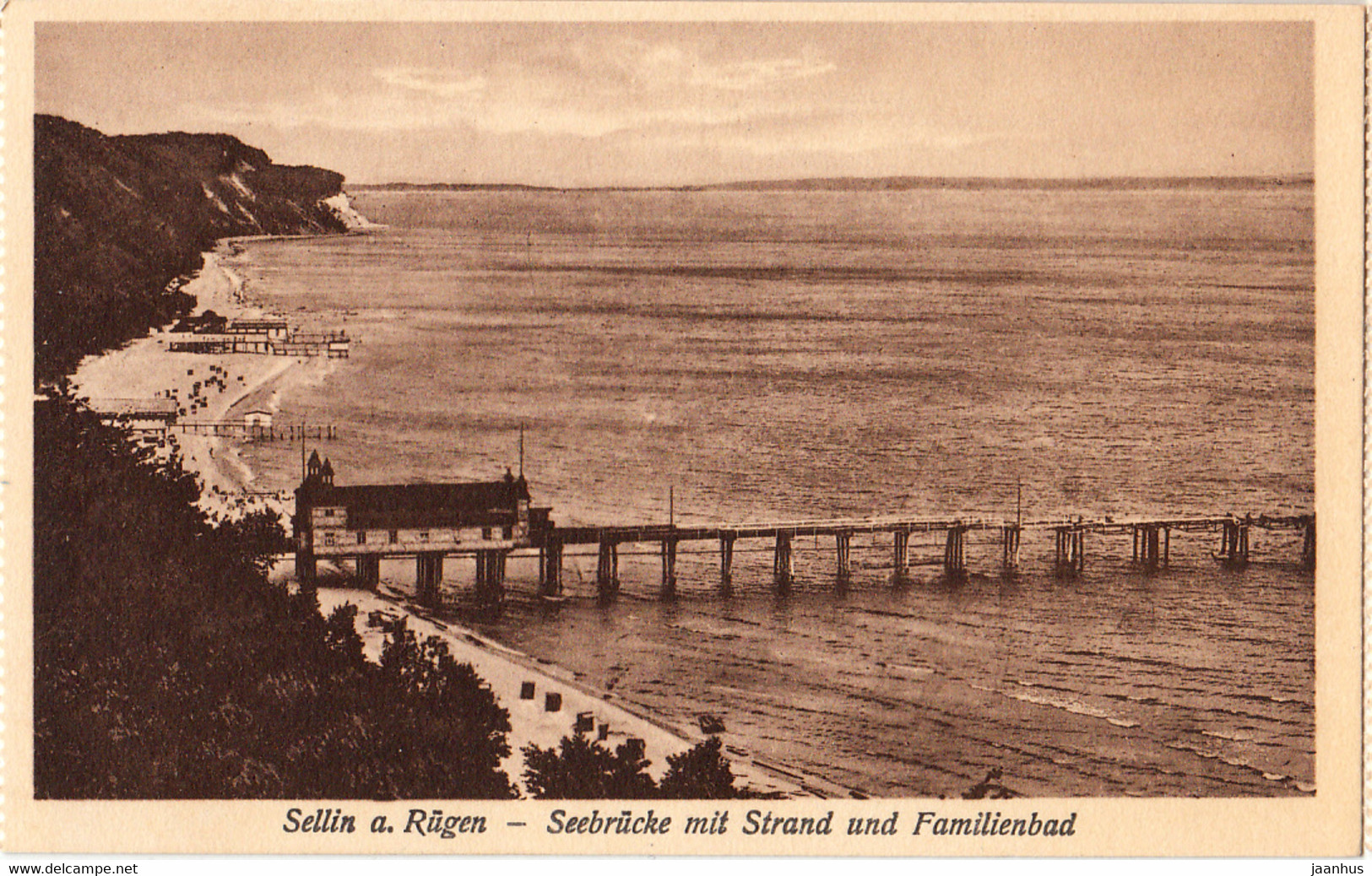 Sellin A Rugen - Seebrucke Mit Strand Und Familienbad - Old Postcard - 2170 - Germany - Unused - Sellin