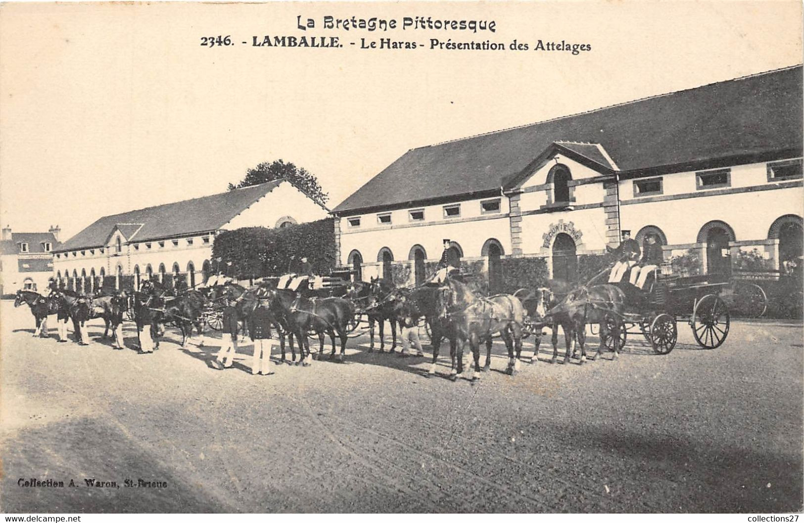 22-LAMBALLE- LE HARAS , PRESENTATION DES ATTELAGES - Lamballe