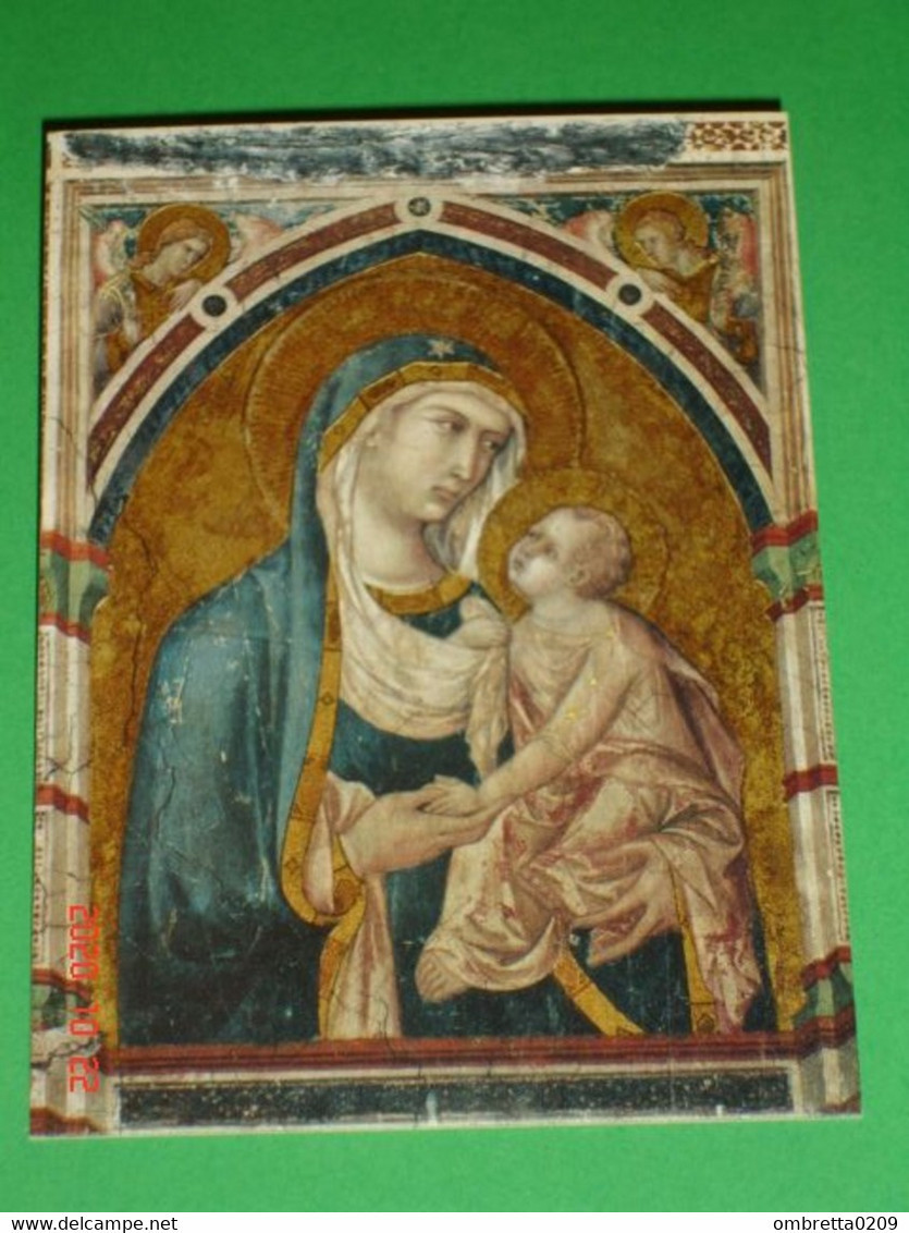 Anno 1971 Papa PAOLO VI - Benedizione Apostolica/ Pietro Lorenzetti "Madonna Bambino" Assisi,S.Francesco Bas.Inf.santino - Santini