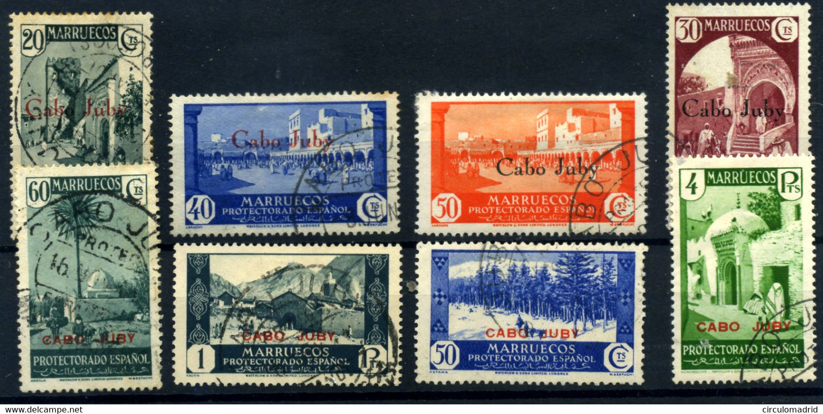 Cabo Juby Nº 63/66, 74, 76, 82/3. Año 1934/36 - Cabo Juby