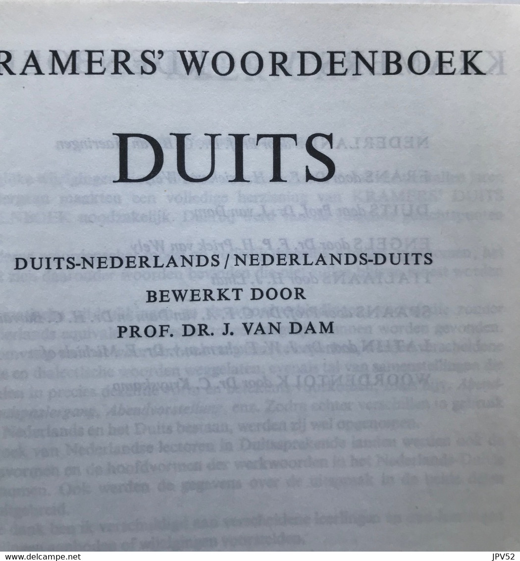 (394) Kramers Duits Woordenboek - Nederlands-Duits - 1973 - Diccionarios
