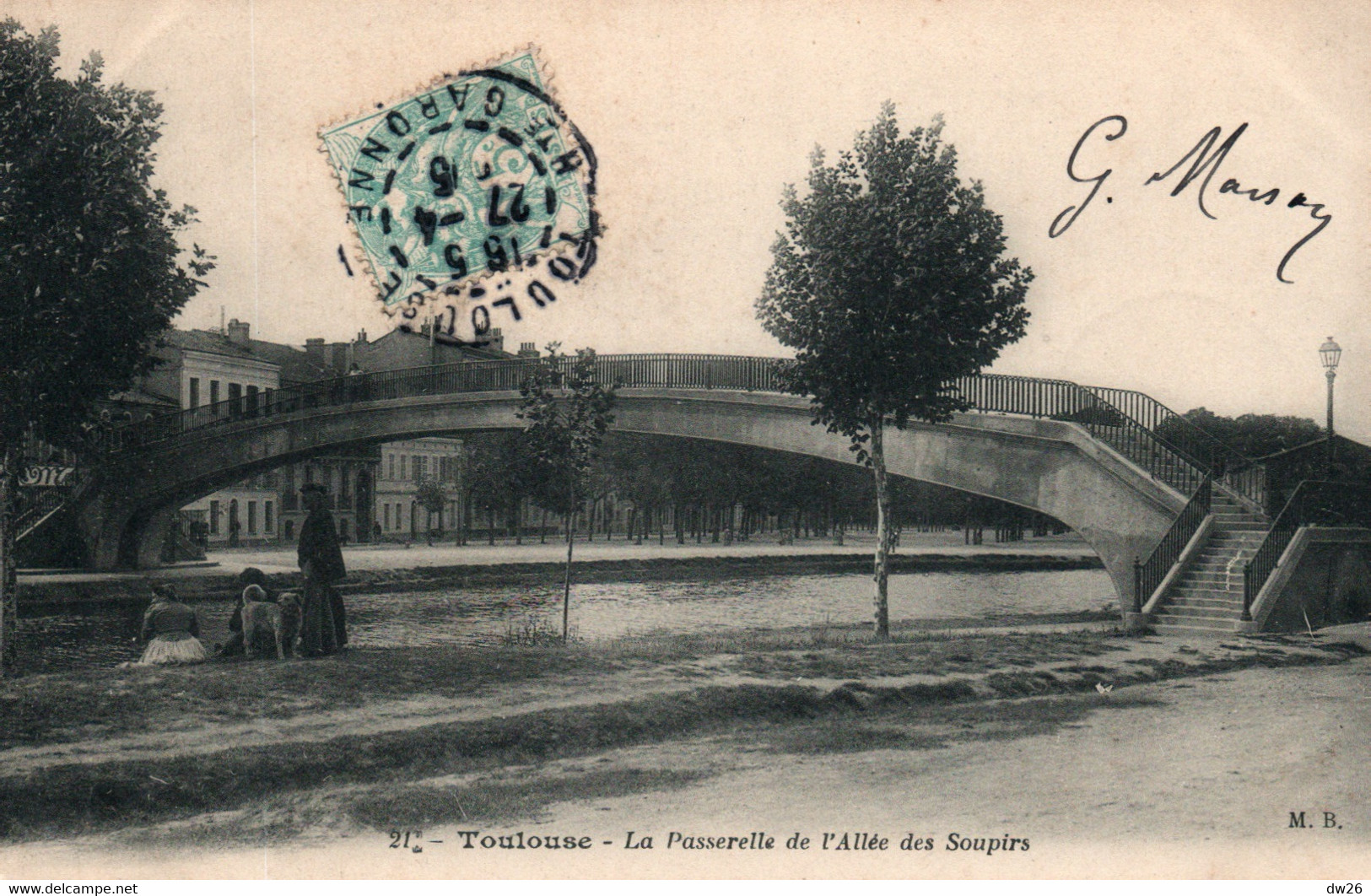 Toulouse - La Passerelle De L'Allée Des Soupirs Sur Le Canal - Carte M.B. N° 21 - Toulouse
