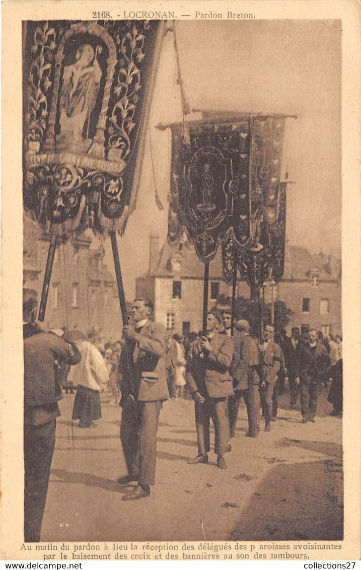 29-LOCRONAN- PARDON BRETON- AU MATIN DU PARDON A LIEU LA RECEPTION DES DELEGUES DES PAROISSES ... - Locronan