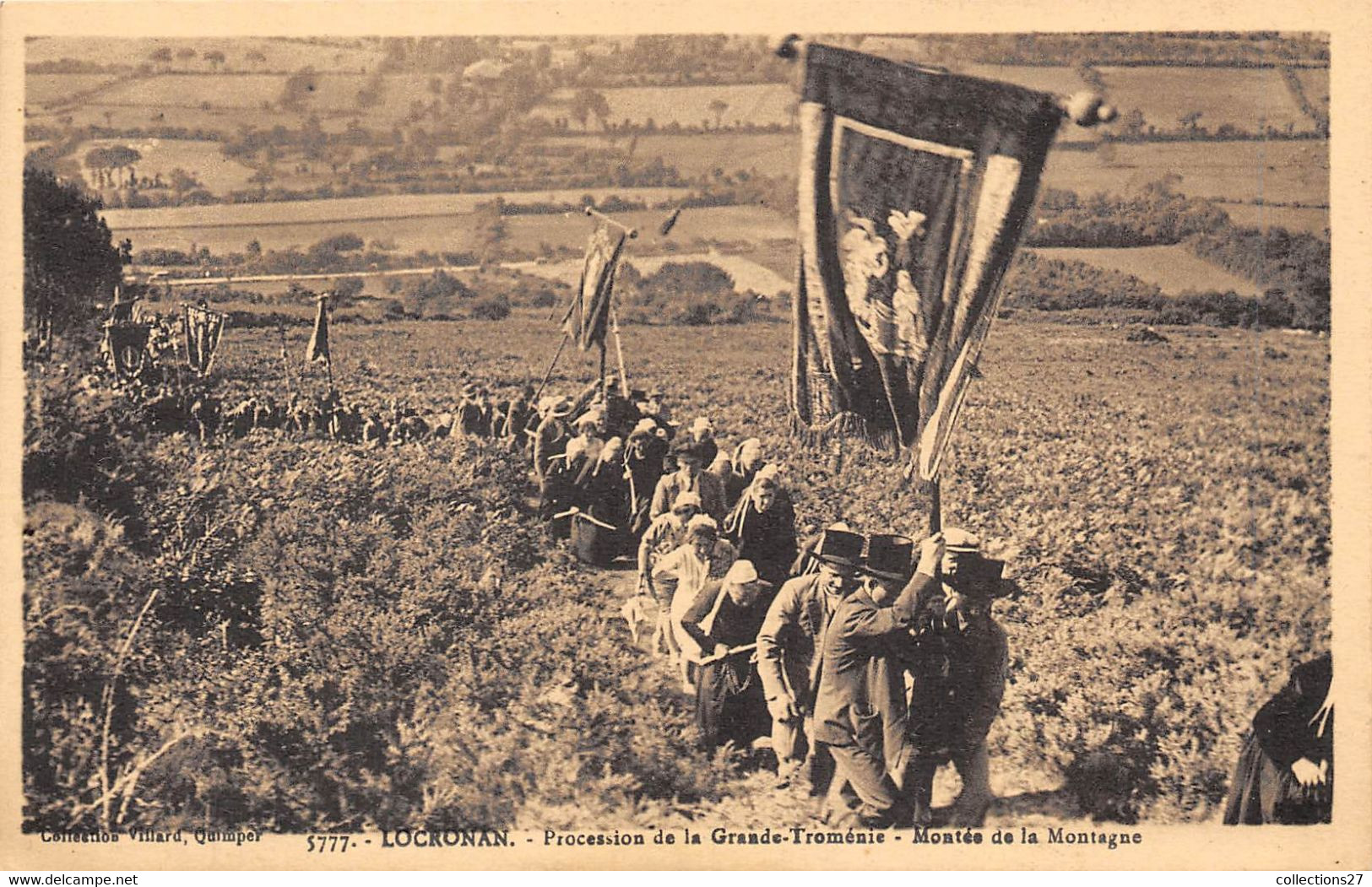 29-LOCRONAN- PROCESSION DE LA GRANDE-TROMENIE, MONTEE DE LA MONTAGNE . - Locronan