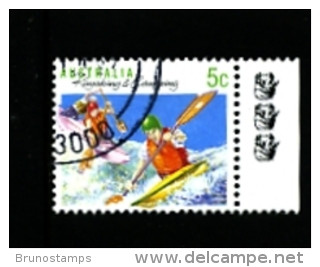 AUSTRALIA - 1993  5c. CANOEING 3 KOALAS  REPRINT  FINE USED - Prove & Ristampe