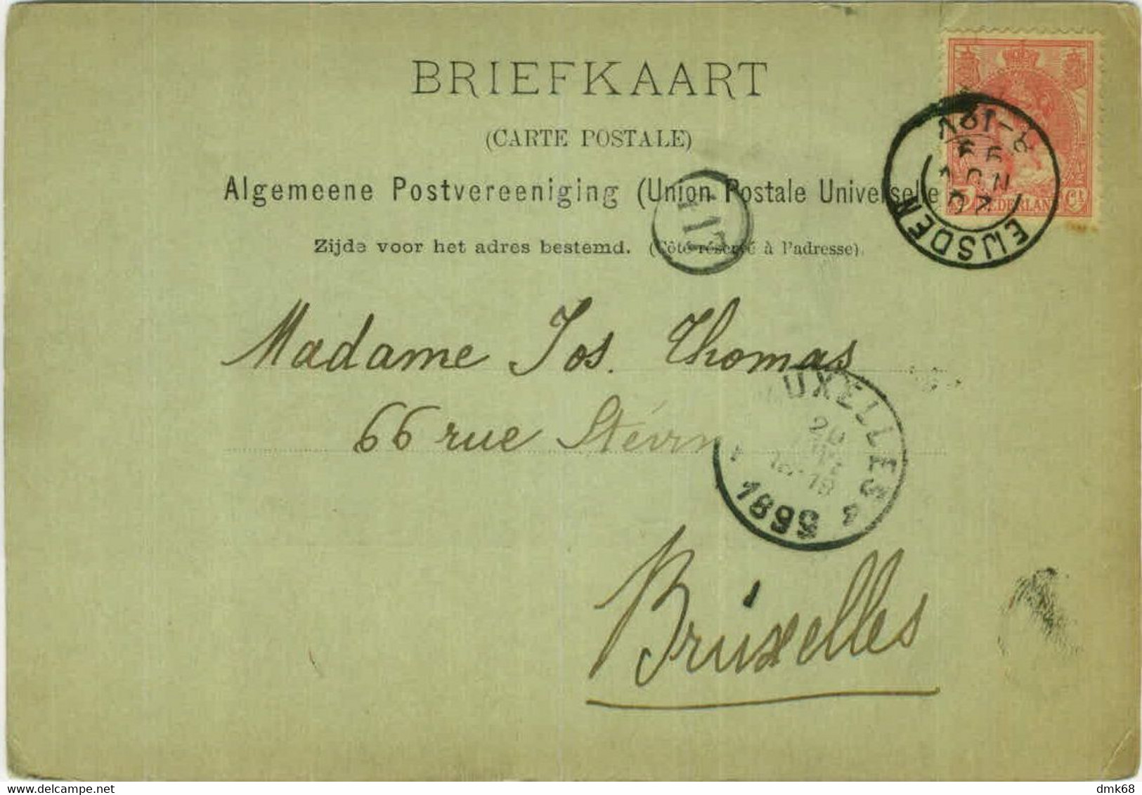 NETHERLANDS - CHATEAU D' EYSDEN - MAILED 1899  (BG10396) - Eijsden