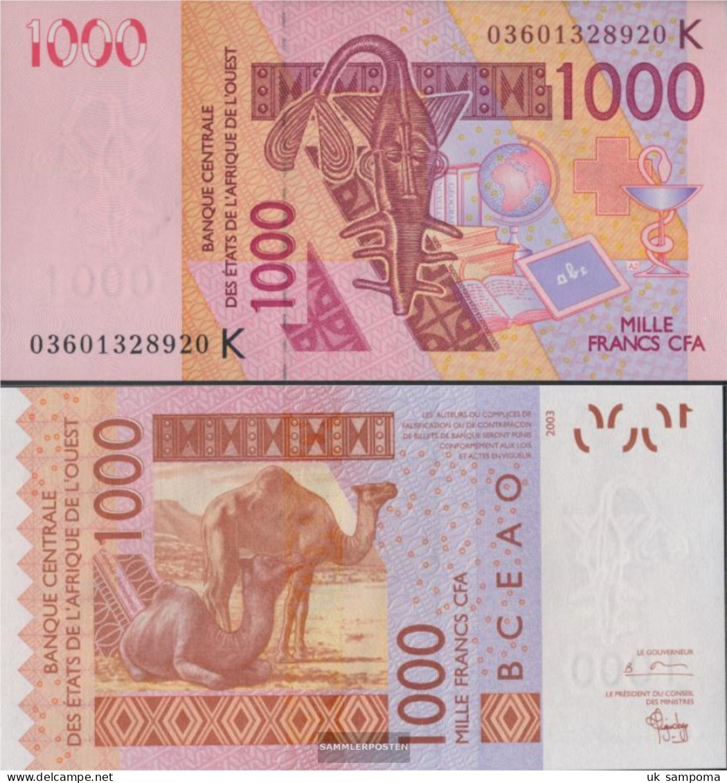 Senegal Pick-number: 715K A Uncirculated 2003 1.000 Francs - Senegal
