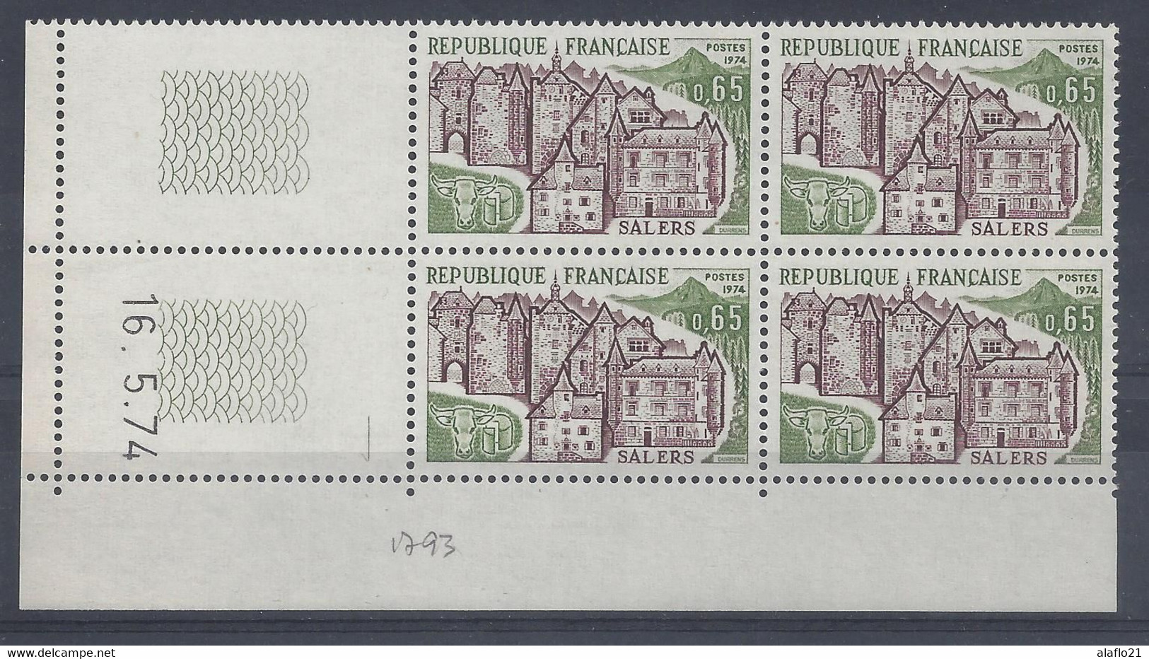 SALERS N° 1793 - Bloc De 4 COIN DATE - NEUF SANS CHARNIERE -  16-5-74 - 1970-1979