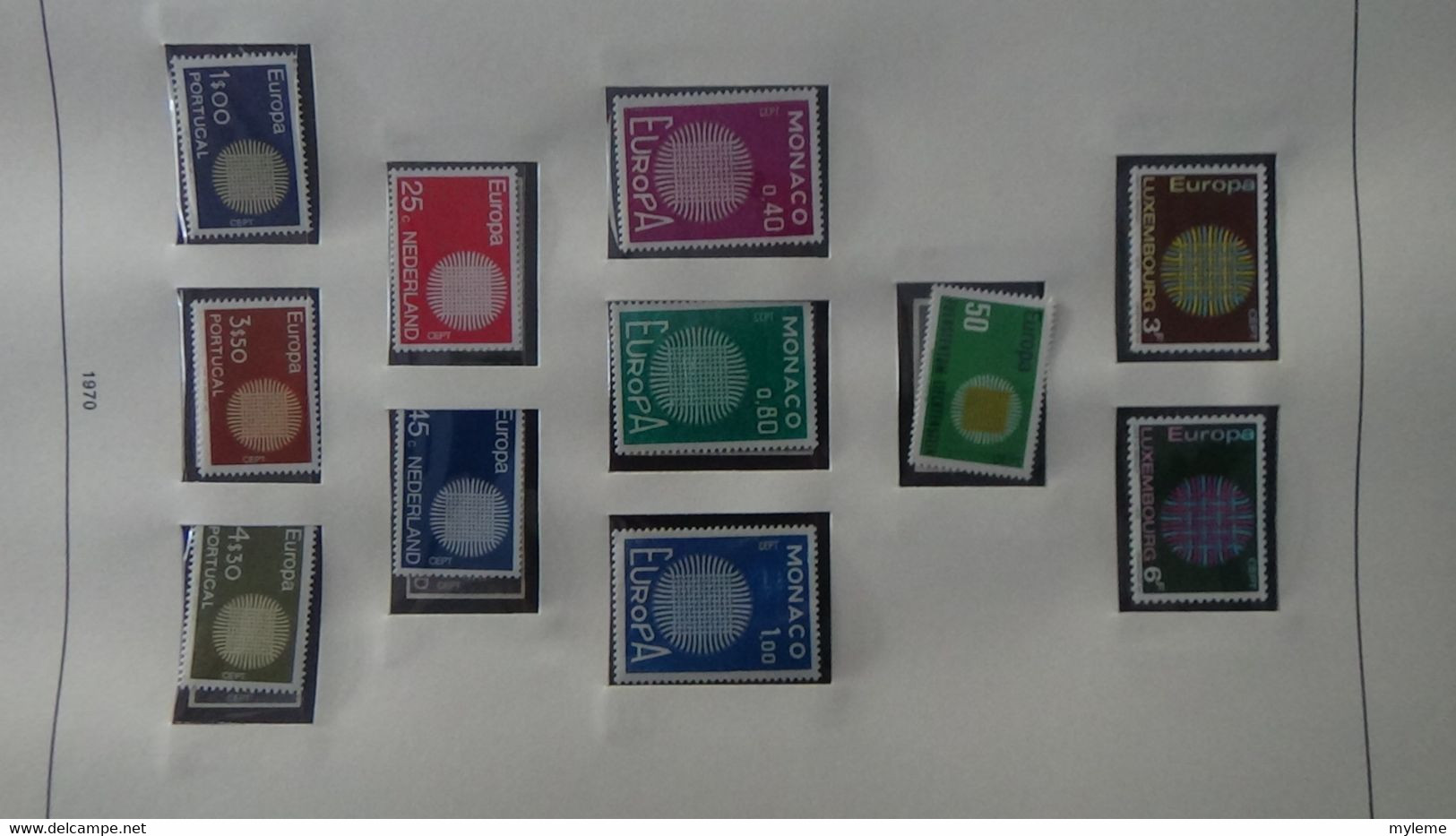 N2 Très belle collection EUROPA ** en reliure SAFE DUAL de 1969 à 1977. A saisir !!!