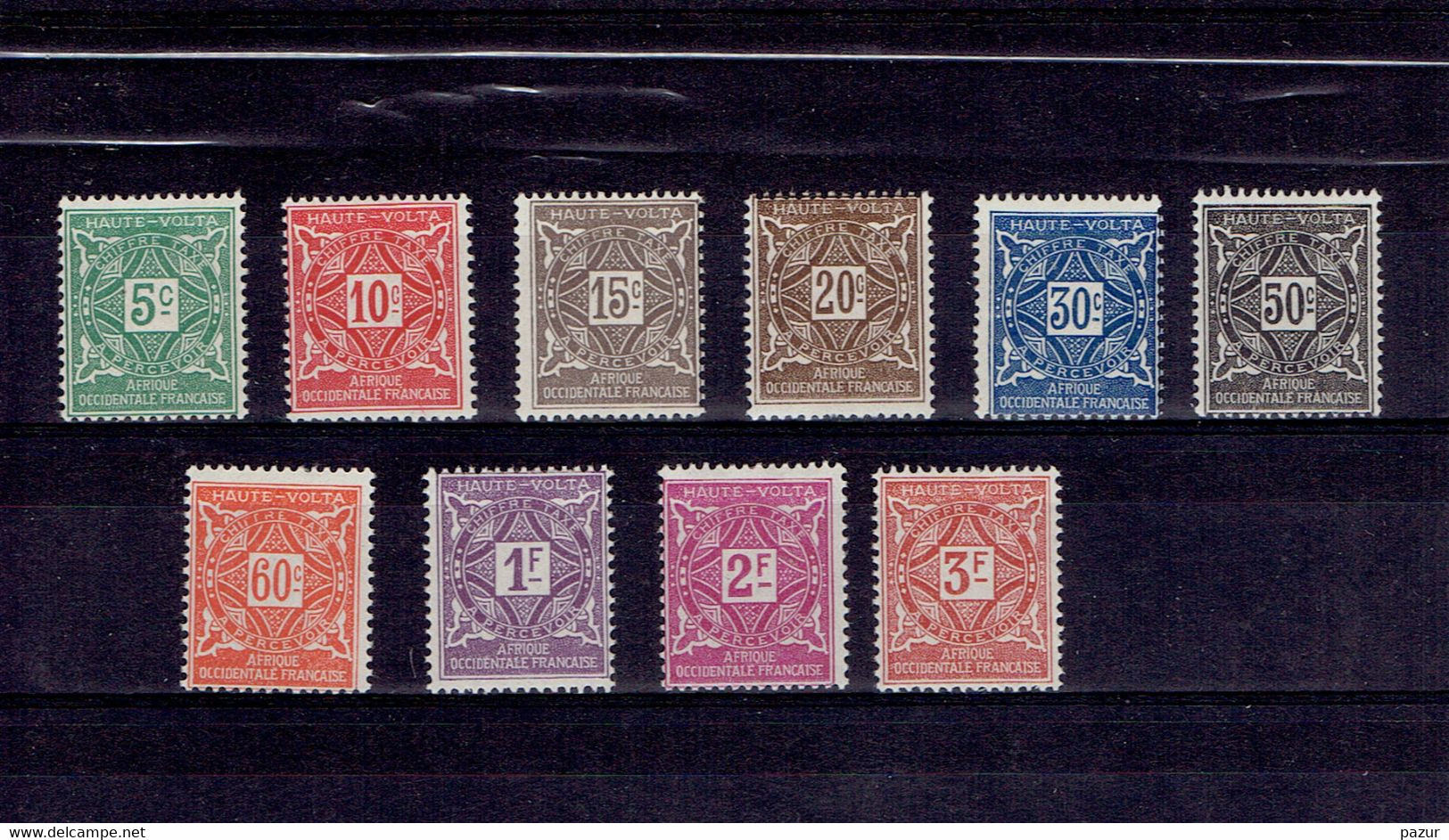 TP HAUTE VOLTA - TAXE N°11/20 - 1928 - Timbres-taxe