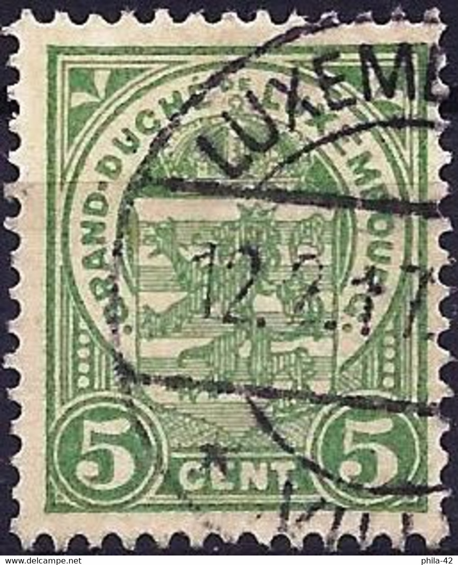 Luxembourg 1907 - Mi 87 - YT 92 ( Coat Of Arms ) - 1907-24 Ecusson