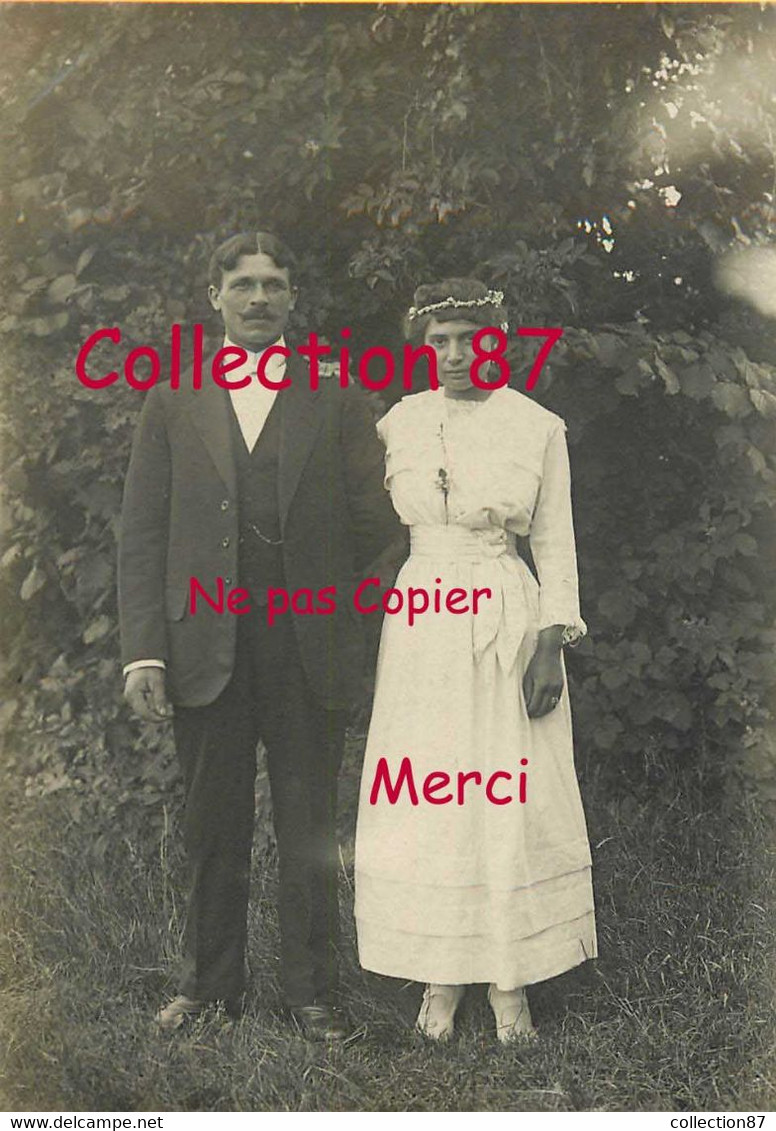 87 ☺♣♣ RILHAC RANCON - CONTAMINES < MARIAGE De Mathurin BRUN Et Anna PERRICHON < COUPLE De MARIES En 1919 - Rilhac Rancon