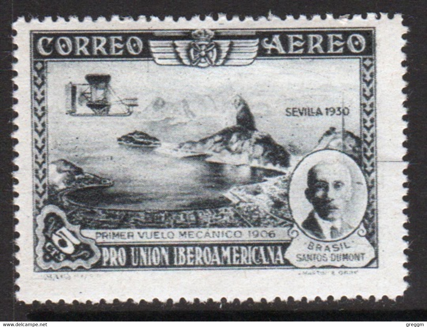 Spain 1930 Single Air Stamp Issued To Celebrate The Spanish American Exhibition. - Ungebraucht