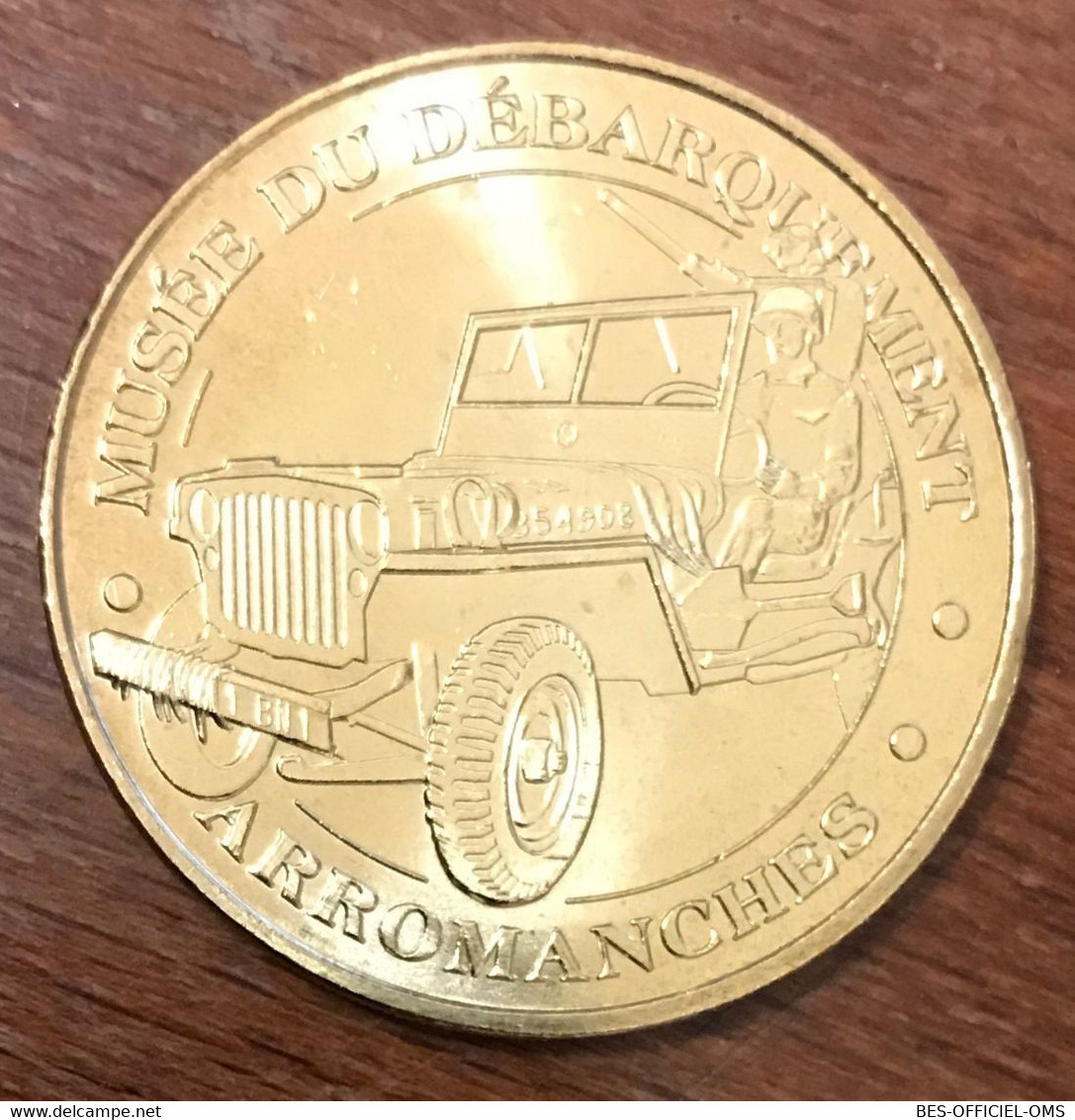 14 ARROMANCHES MUSÉE DU DÉBARQUEMENT JEEP 39/45 MDP 2012 MÉDAILLE MONNAIE DE PARIS JETON TOURISTIQUE MEDALS COINS TOKENS - 2012