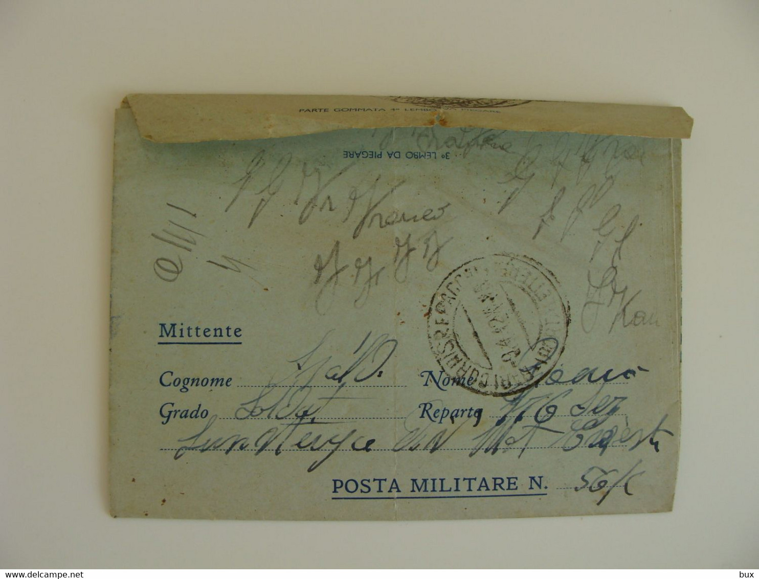 POSTA MILITARE  56/C   A BARI  Biglietto Postale Per Le Forze Armate - Poststempel (Zeppeline)