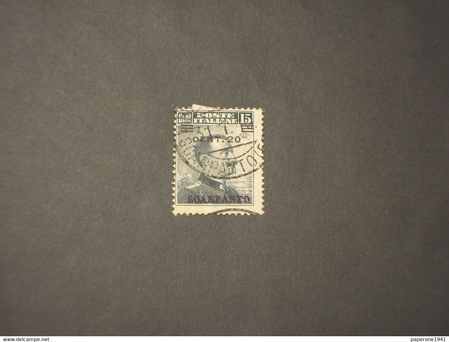 EGEO - SCARPANTO - VARIETA' - 1916 RE 20 Su 15 (soprastampa Spostata In Basso) - TIMBRATI/USED - Aegean (Scarpanto)