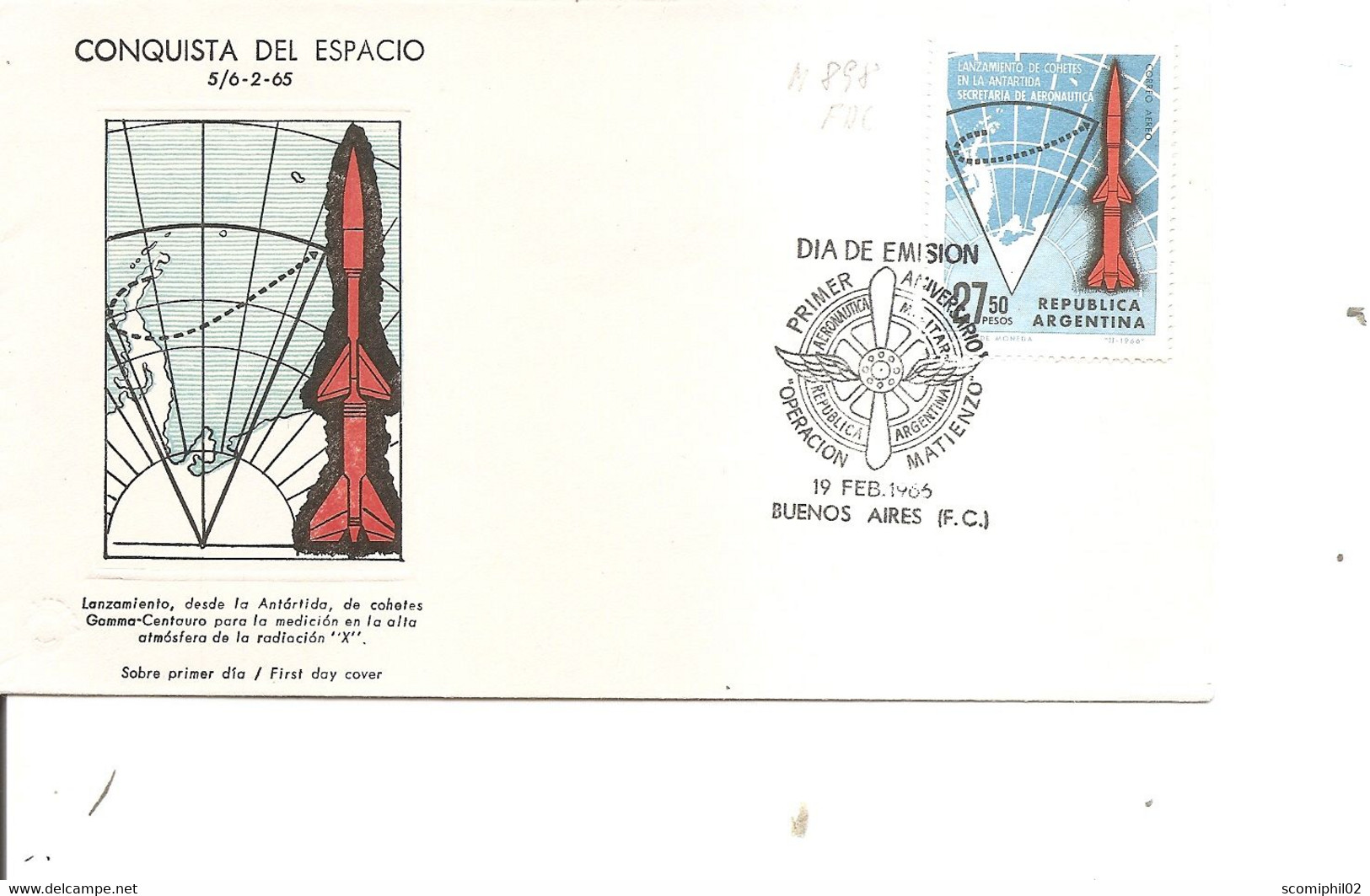 Espace ( FDC D'Argentine De 1965 à Voir) - Sud America