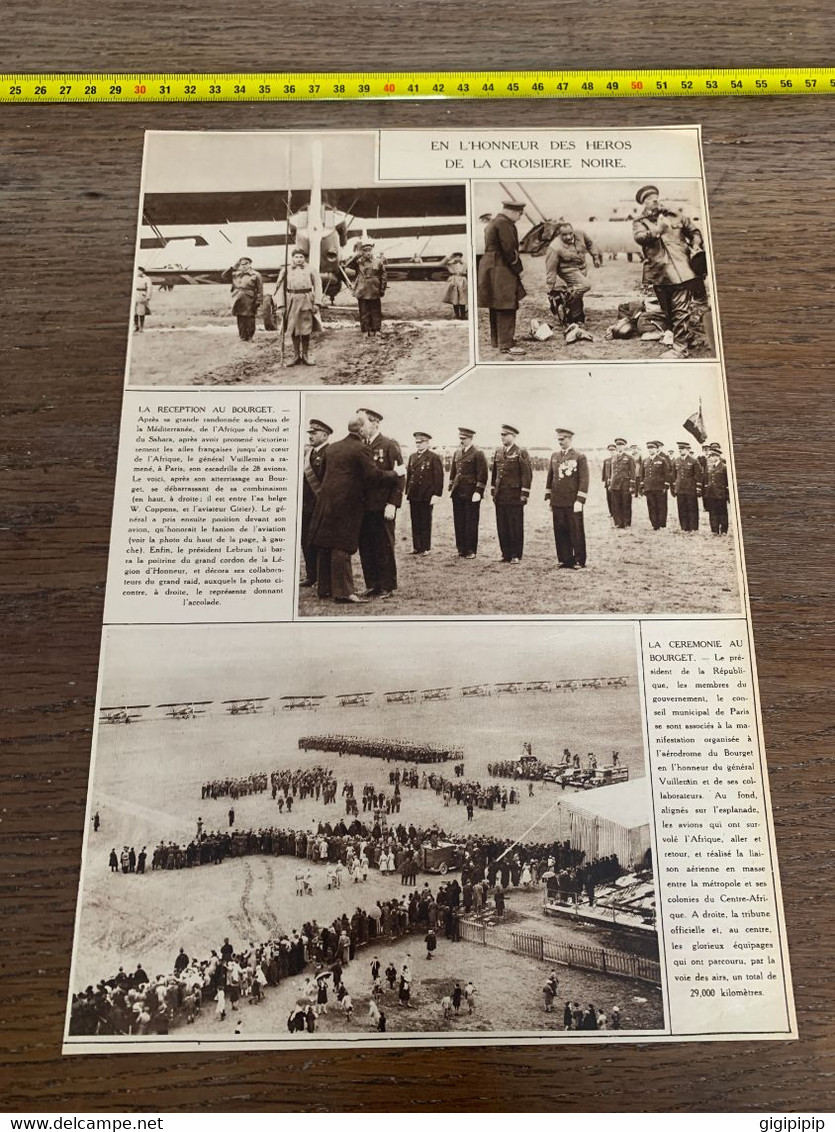 1934 PATI HONNEUR DES HEROS DE LA CROISIERE NOIRE AU BOURGET GENERAL VUILLEMIN - Zonder Classificatie