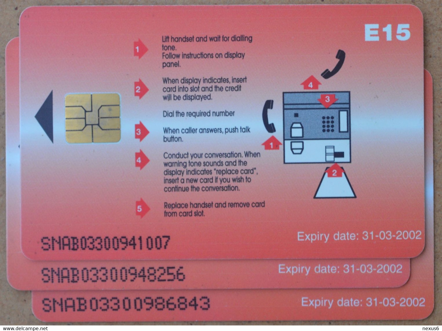 Swaziland - Swazitelecom - Against Aids, 3 Cn. Variants (Short, Mid, Long) Exp.31.03.2002,15E, Used - Swasiland