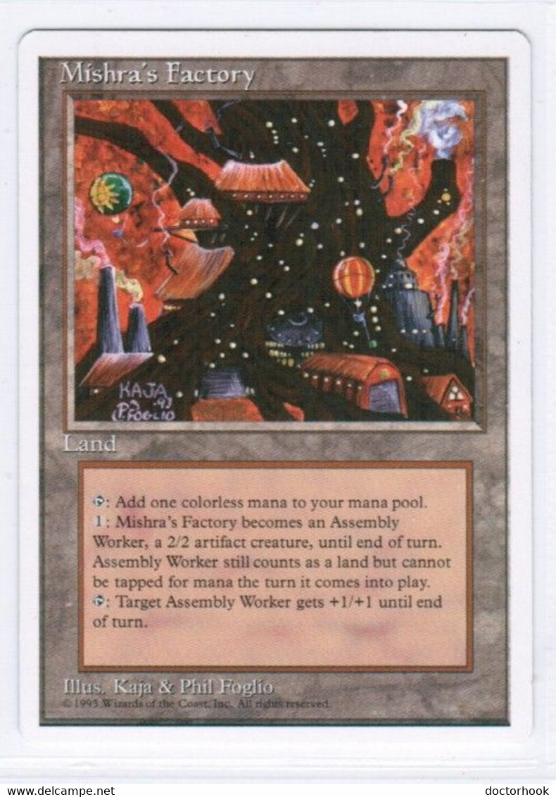 MAGIC The GATHERING  "MISHRA'S FACTORY"---4th EDITION (MTG-6-9) - Lands