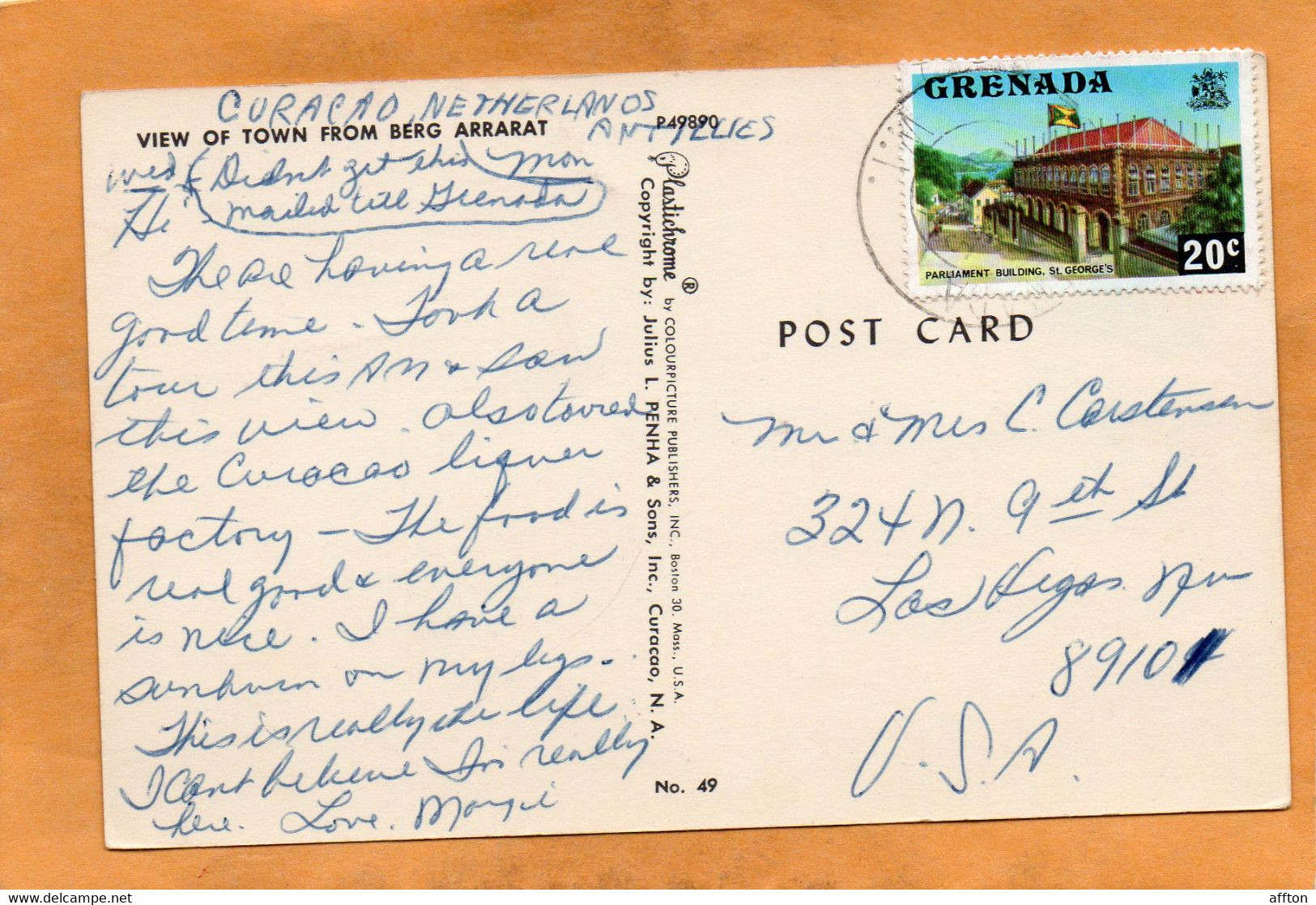 Grenada Grenadines Old Postcard Mailed - Grenada