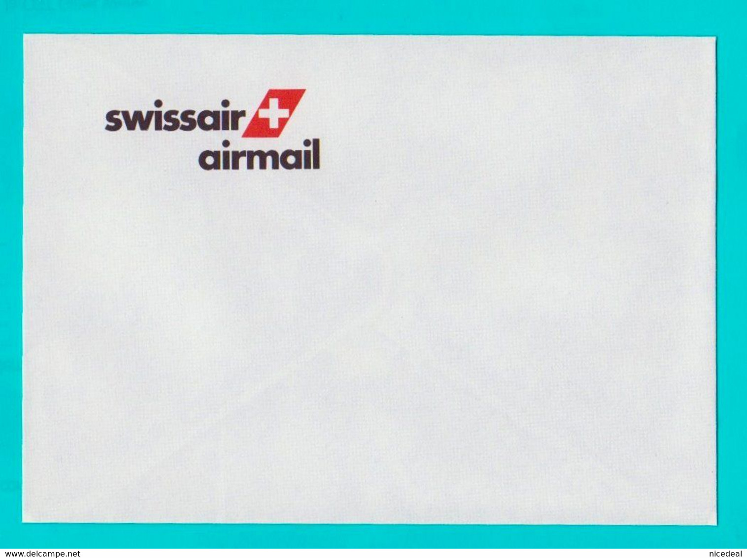 Ancienne Enveloppe Compagnie Aérienne SWISSAIR AIRMAIL SWISS Airlines Air Suisse Switzerland Schweiz Umschlag Envelope - Artículos De Papelería