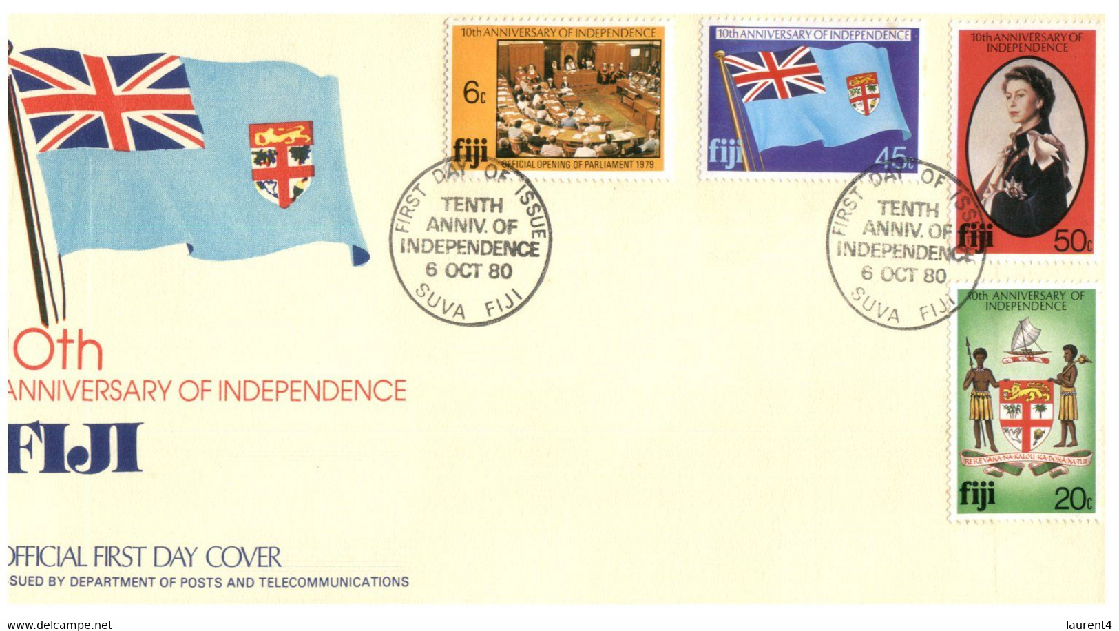 (W 25) Fiji FDC Cover - Centenary Of Indians (India) Arriving In Fiji - 1979 - Fidji (1970-...)