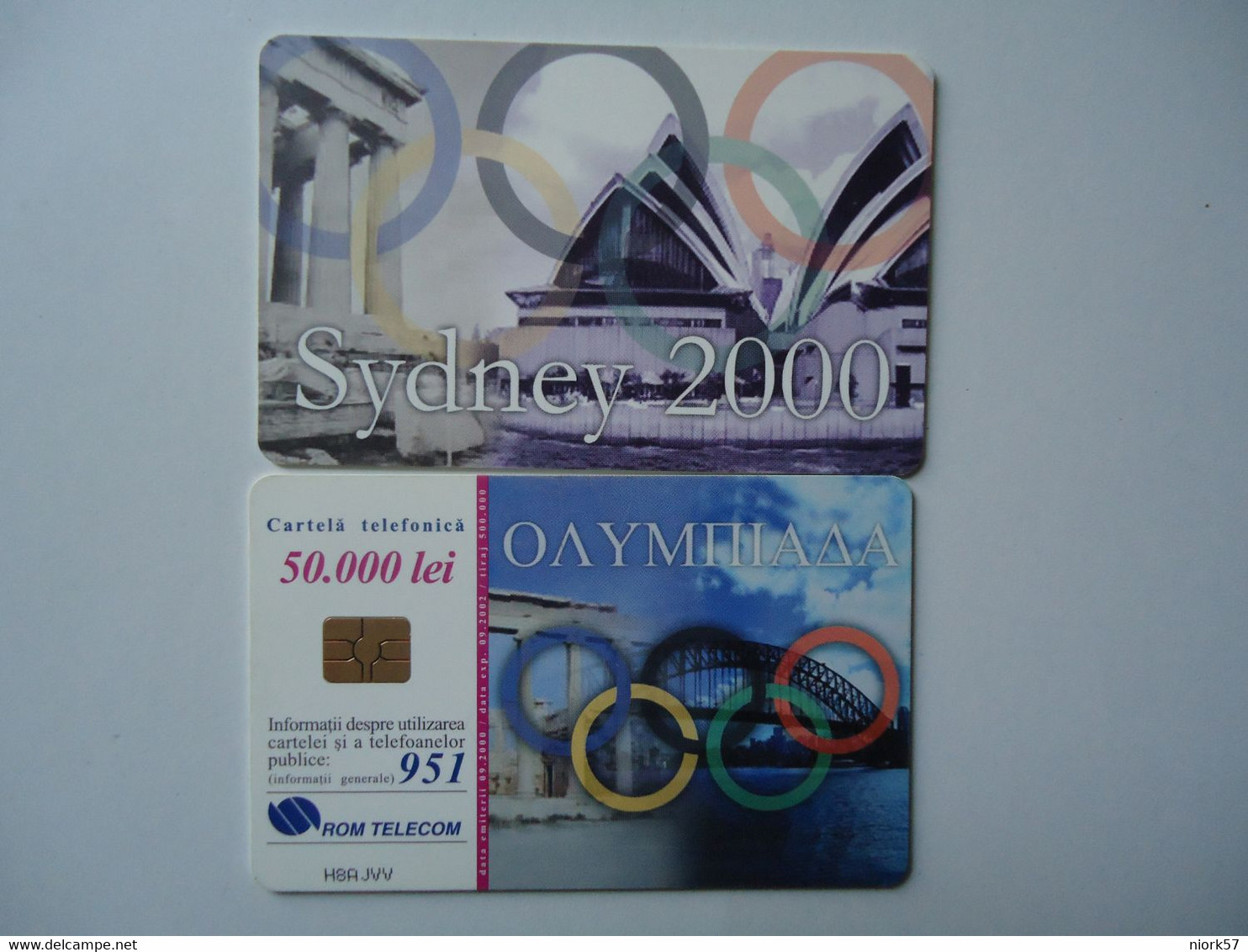 ROMANIA    USED CARDS OLYMPIC GAMES  SYDNEY 2000  AUSTRALIA - Giochi Olimpici