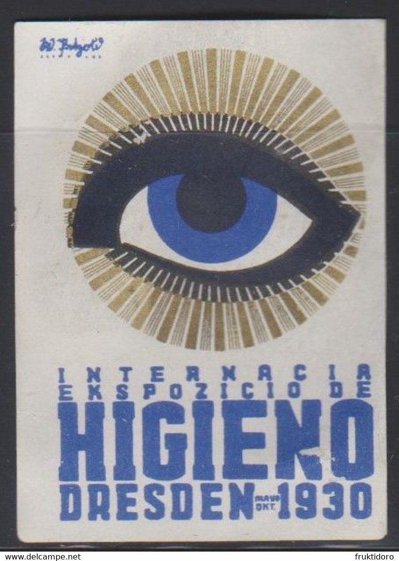 Esperanto Label Dresden Hygiene Fair 1930 - Internacia Higiena Foiro * * - Esperanto