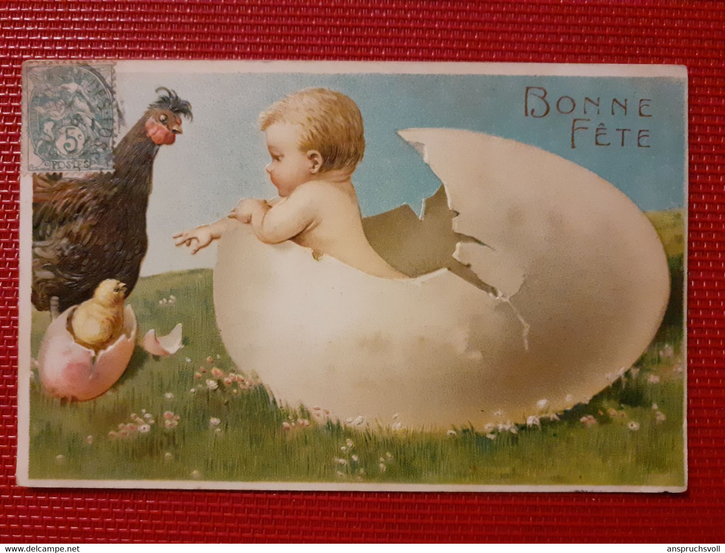 CPA GAUFREE - PAQUES - ENFANT ET POULE - Pasqua